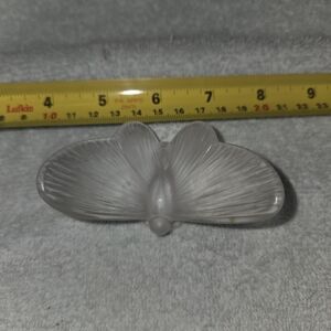 Cristal France Cristallerie Royal Art Glass Butterfly Paperweight